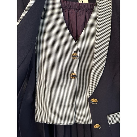 Jenny Petites Vintage Blazer w/ detachable Vest and Skirt Size 12P - Picture 3 of 4